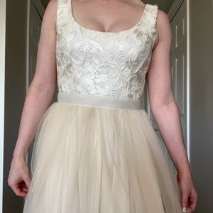 Custom, never worn Truvelle wedding dress